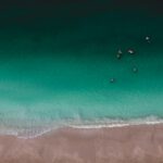 aerial view of seashore